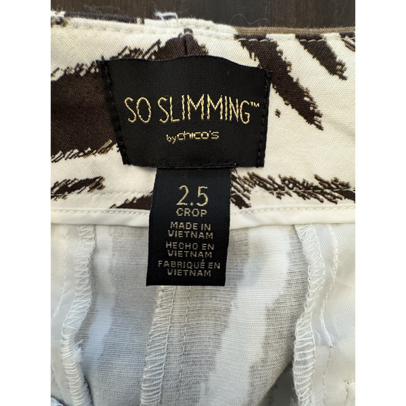 So Slimming By Chico’s Women’s Cropped Pant Size 2.5 Cuffed - Picture 10 of 14